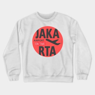 Jakarta red sun design Crewneck Sweatshirt